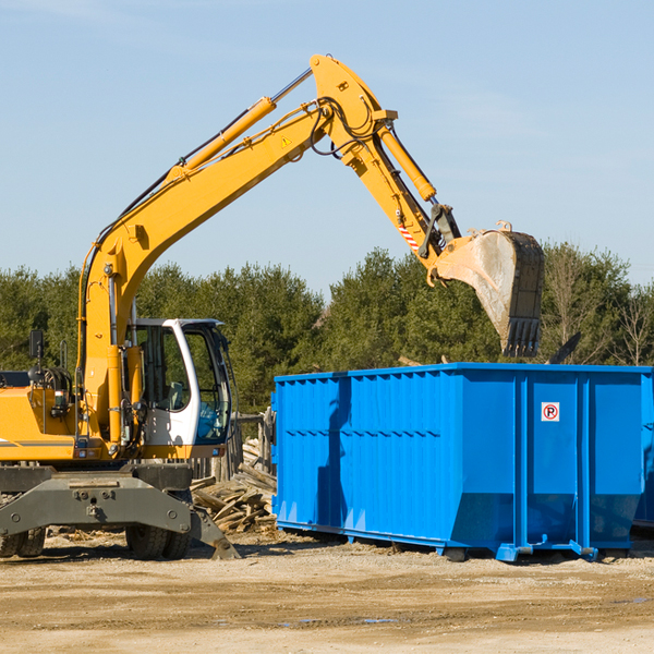 can i choose the location where the residential dumpster will be placed in Mabie West Virginia